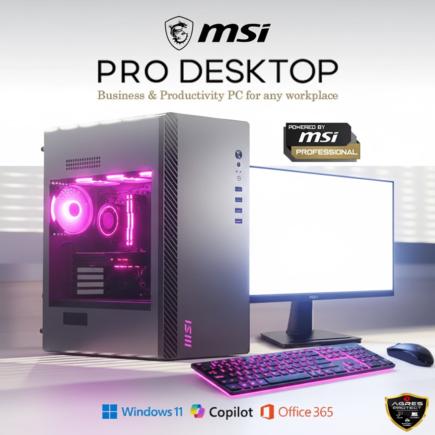 MSI PRO DESKTOP PC XII I5 12400 - 16GB 1TB WIFI BT W11+OFFICE 365 BUSINESS PRODUCTIVITY +LED 24
