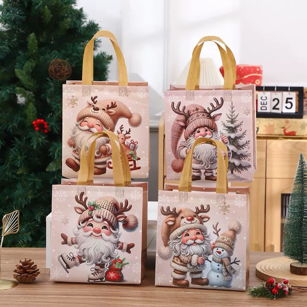 GOODIE BAG PLASTIK MOTIF CHRISTMAS / NATAL