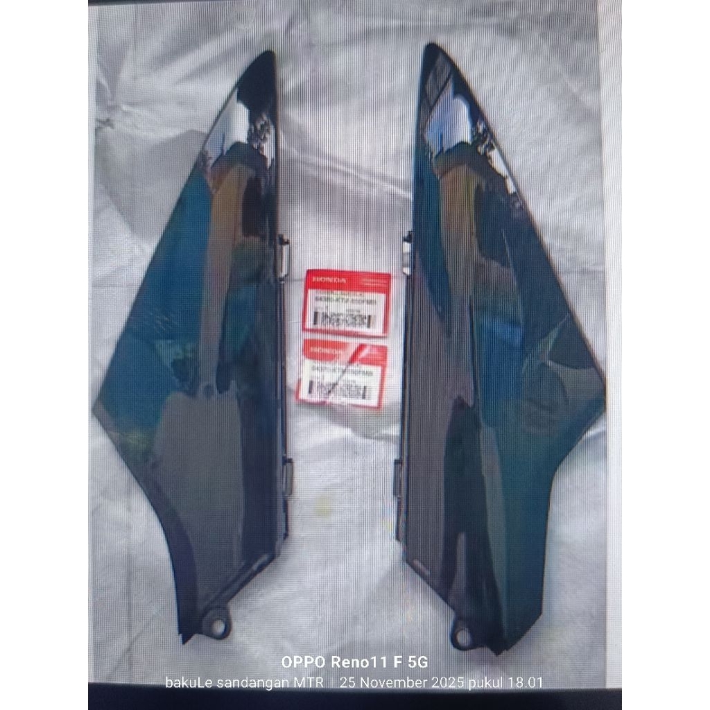 cover side kanan kiri Honda Supra x 125 old lama 64370 64380 KTM 850 FMB original AHM warna hitam
