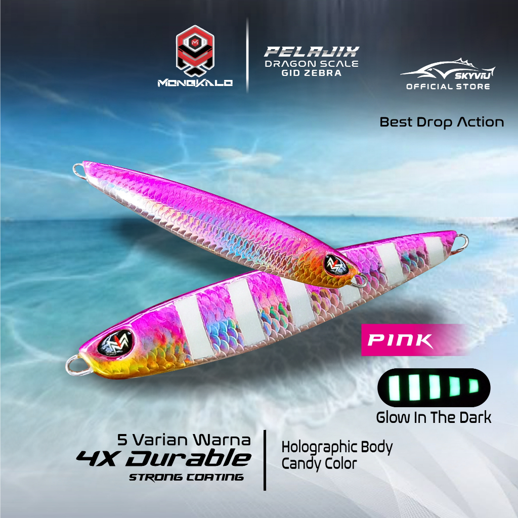 Mongkalo Pelajix Sisik-Kecil GID-Zebra noMotif Candy 15 Pink