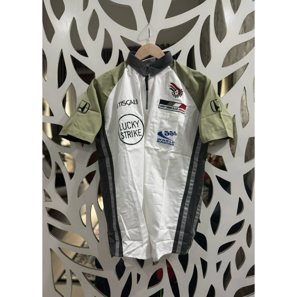 [BNWOT/Size S] Baju Kemeja Lucky Strike British American Racing BAR Honda Formula One Team 2001