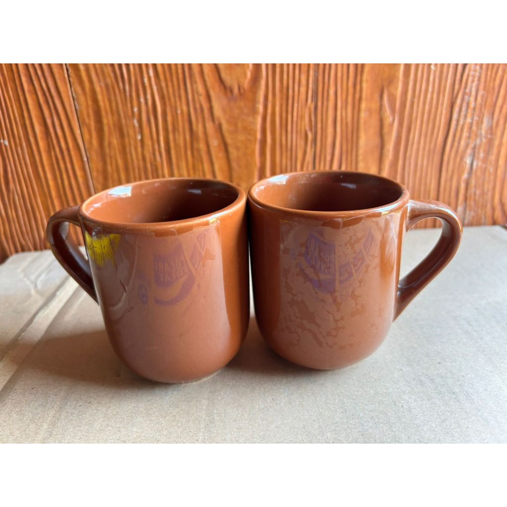 SOUVENIR GELAS KERAMIK / CANGKIR TEH / GELAS WARNA COKLAT / SOUVENIR PERNIKAHAN