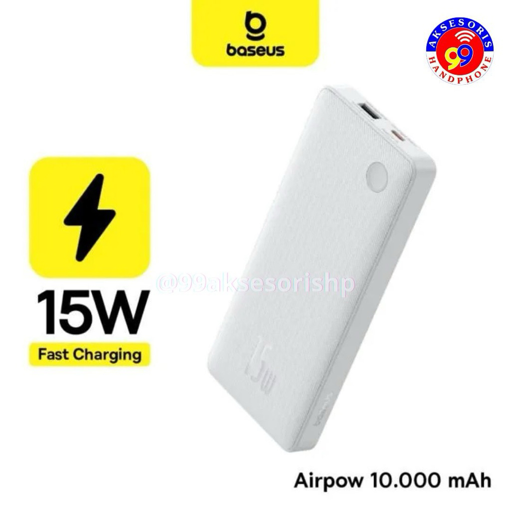 Baseus Airpow Lite 10000mAh Power Bank Hitam - Kapasitas Besar dan Pengisian Cepat