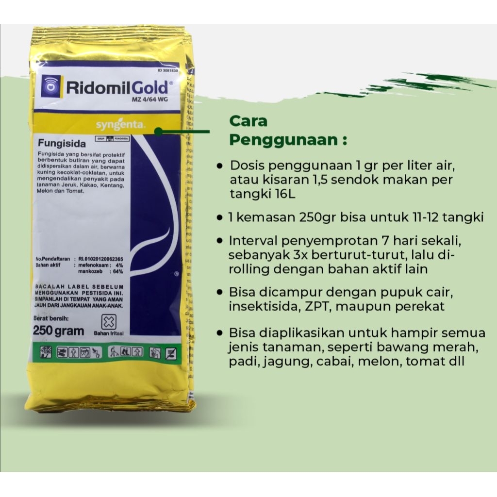 fungisida Ridomil GOLD mz(250gram)