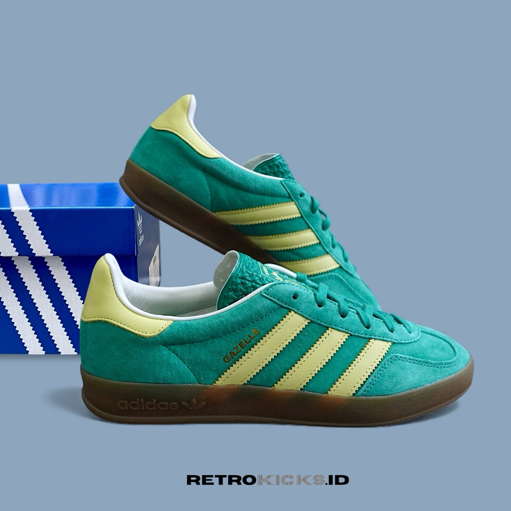 ADIDAS GAZELLE INDOOR Green,/ Almost Yellow