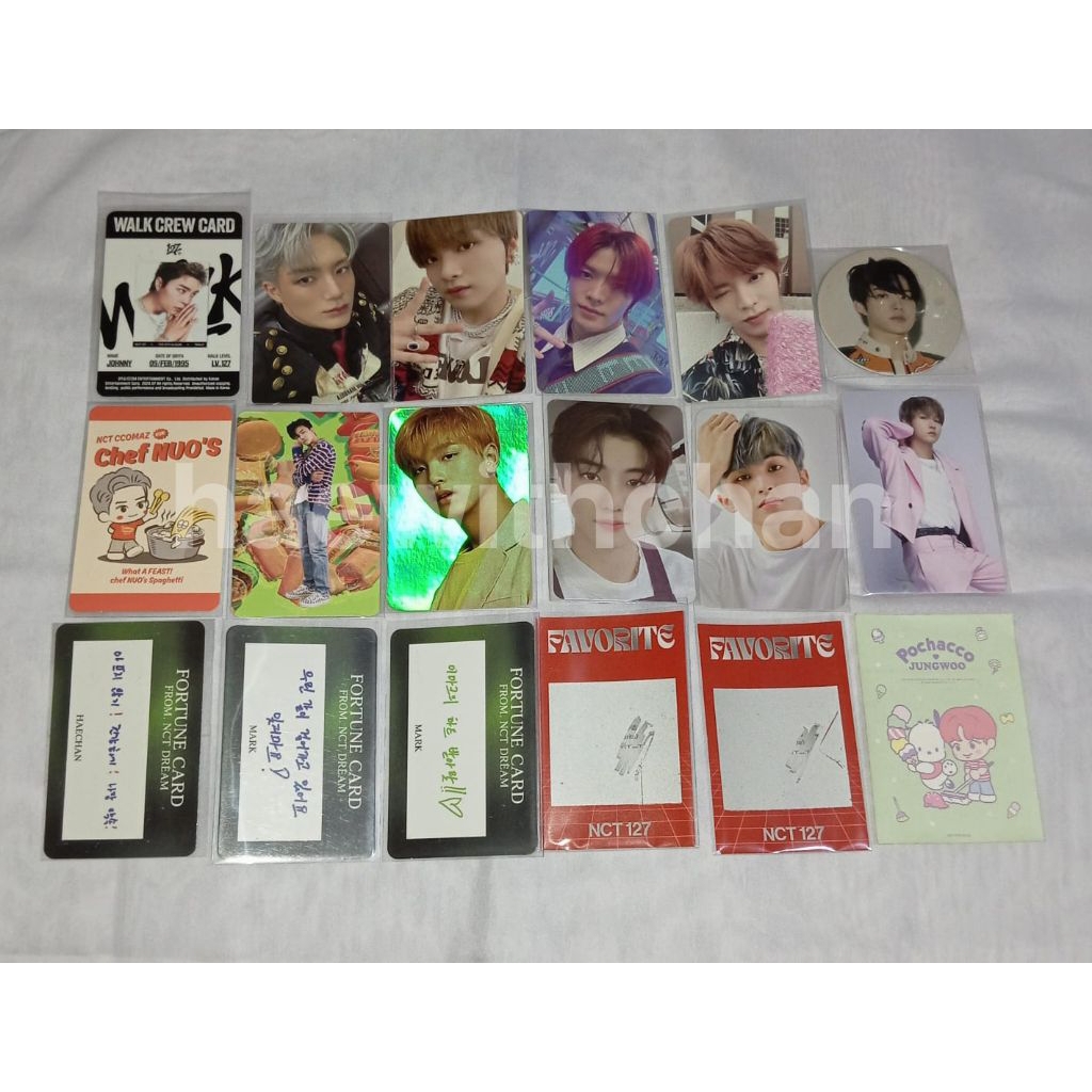 [MIN.10K] PC Photocard Hot Sauce BTTF SMCU Cafe SG DICON NCT Jaemin Jeno Mark Haechan Yuta Johnny Ju