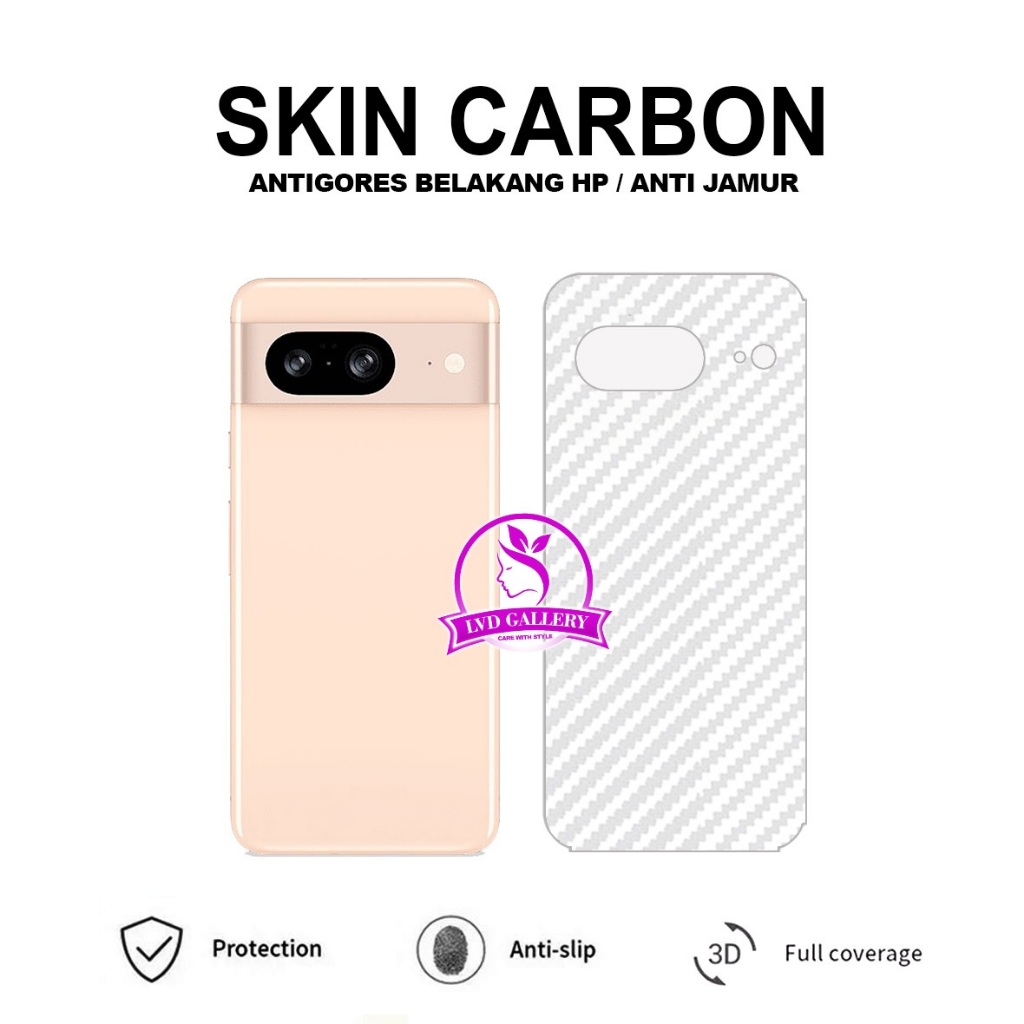 Google Pixel 8 Google Pixel 8A Google Pixel 8 Pro Skin Carbon Transparan Garskin Anti Gores Belakang
