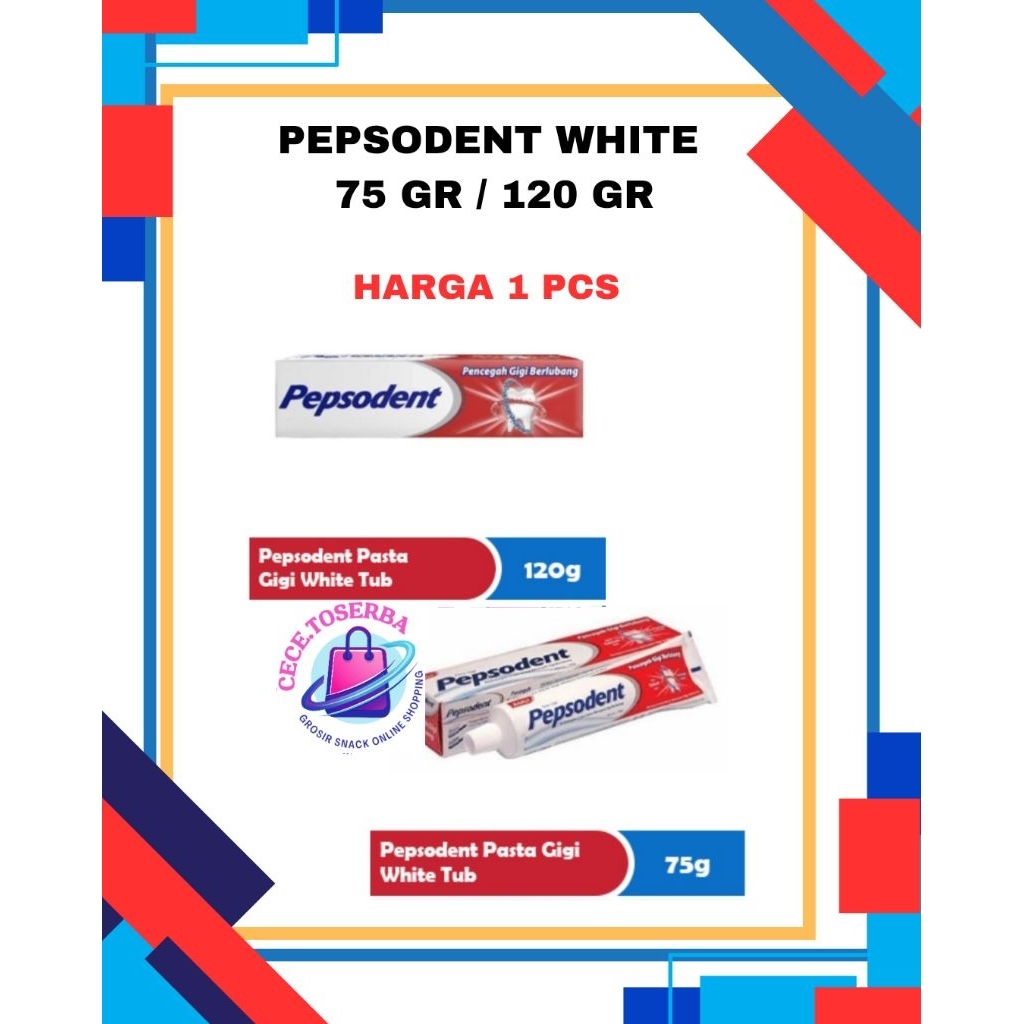 PROMO  PEPSODENT WHITE  PASTA GIGI  25 GR / 75 GR / 120GR