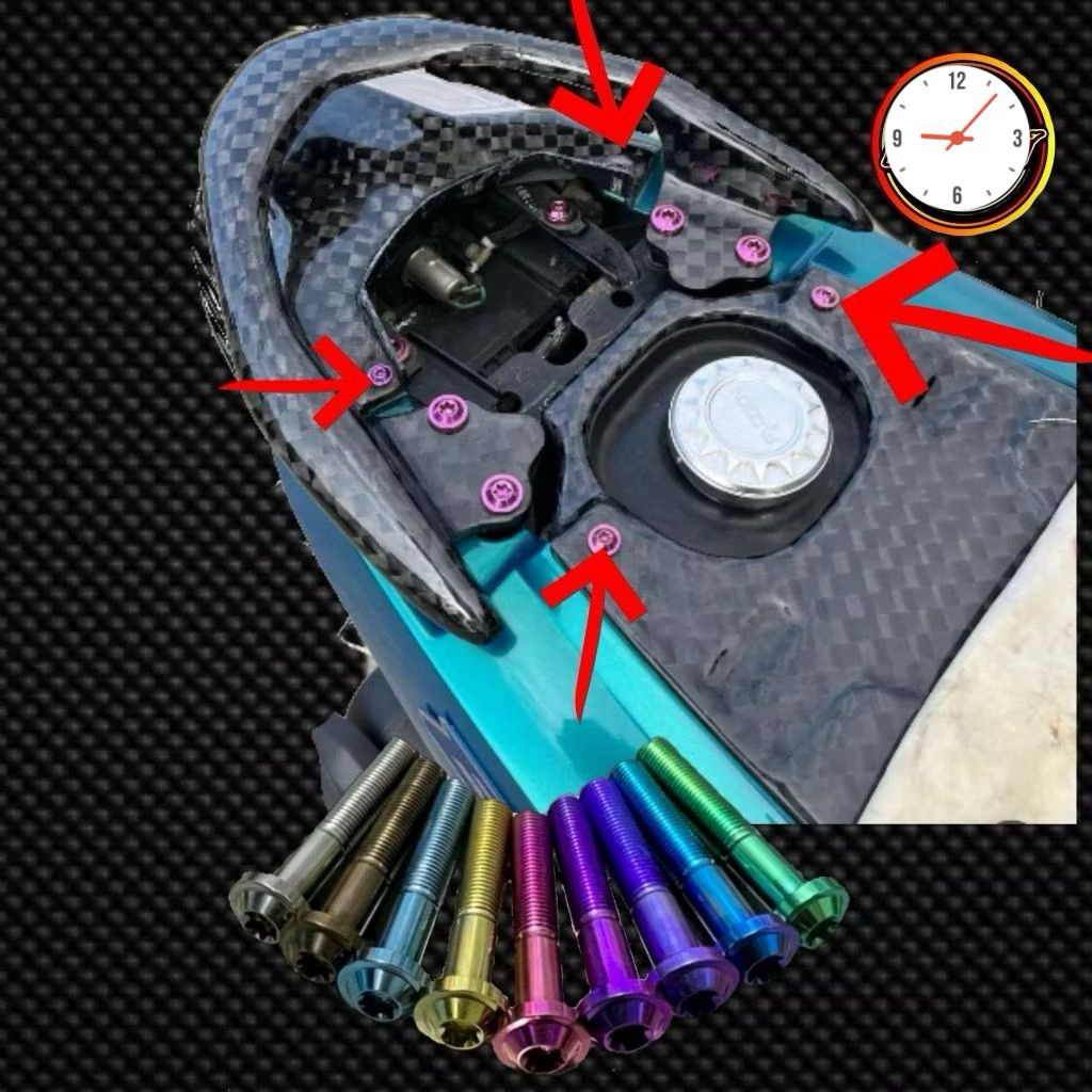 baut titanium Cover tangki beat new esp fi beat duluxe original titanium