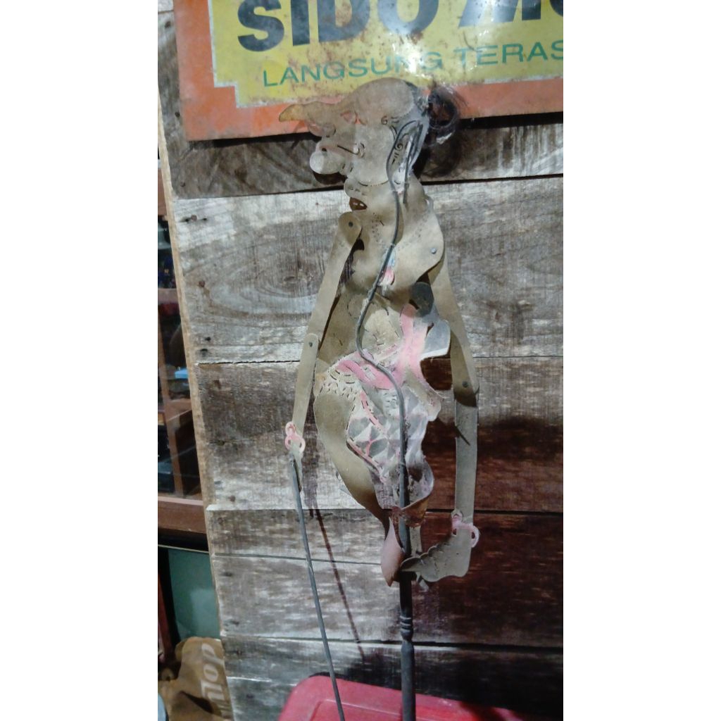 Wayang kulit petruk 75k jadul antik kuno lawas vintage display