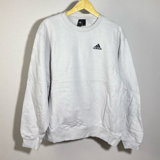 Preloved Sweatshirt Adidas Crewneck Sweater Putih White Premium Unik