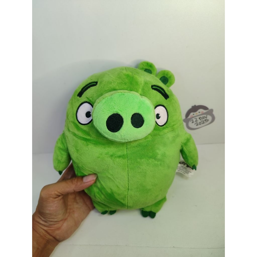 boneka angry bird angrybird the movie pig babi hijau brand pudar uk 20cm