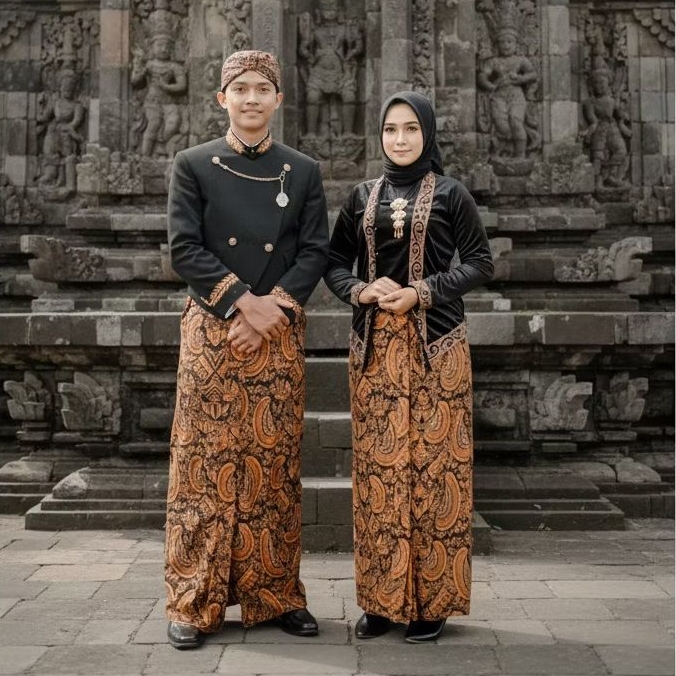 Set Baju Couple Beskap adat jawa-solo BORDIR.