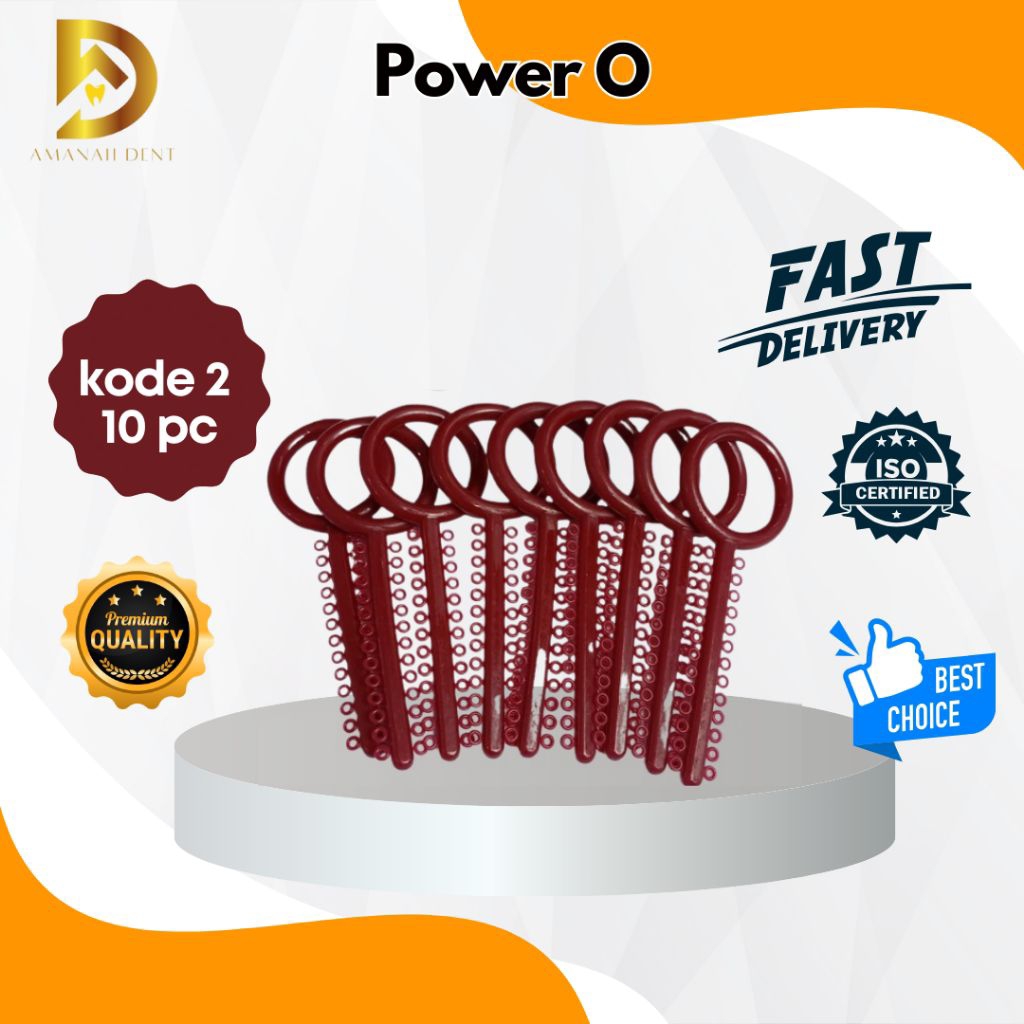 Power o Ao Merah Maroon code 02 isi 10pcs karet behel / power o / karet o
