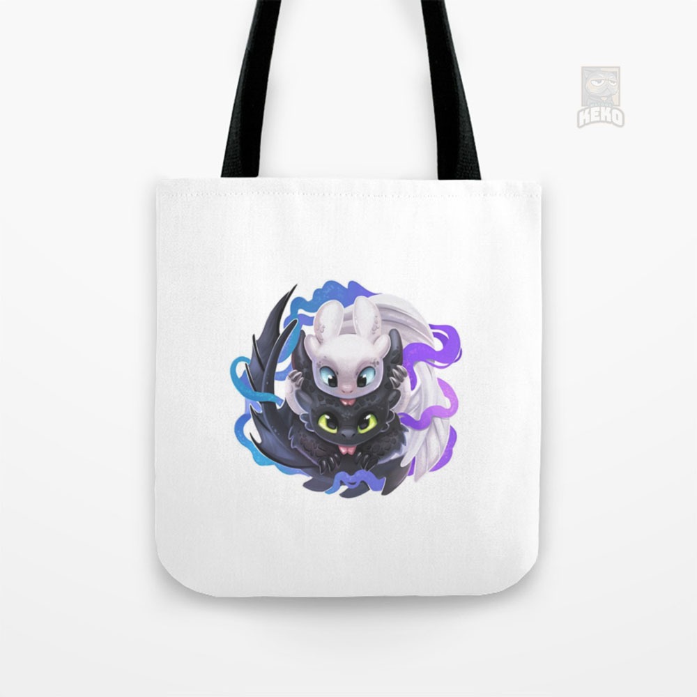 Dragon Toothles Night Light Tote Bag