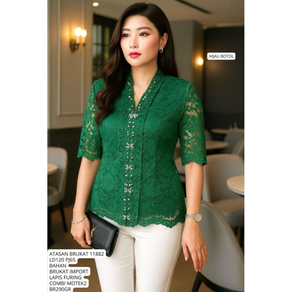 atasan brukat kebaya / baju brokat kebaya