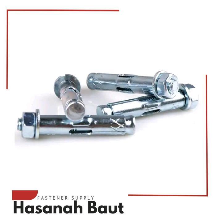 Dynabolt 10x90MM Carbon Steel Galvanis Putih