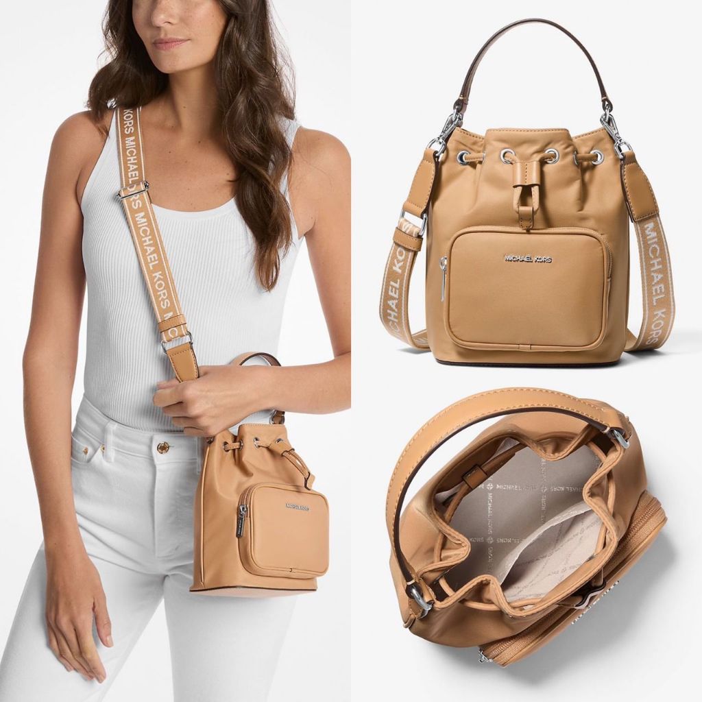 Tas Wanita Branded MK Crossbody Bag Khai Bucket Peanut Camel Tan ORIGINAL