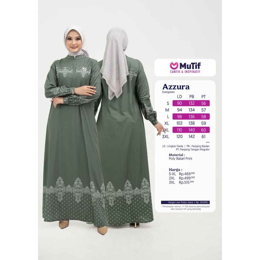 BAJU GAMIS DAN KOKO AZZURA AZZAM BY MUTIF