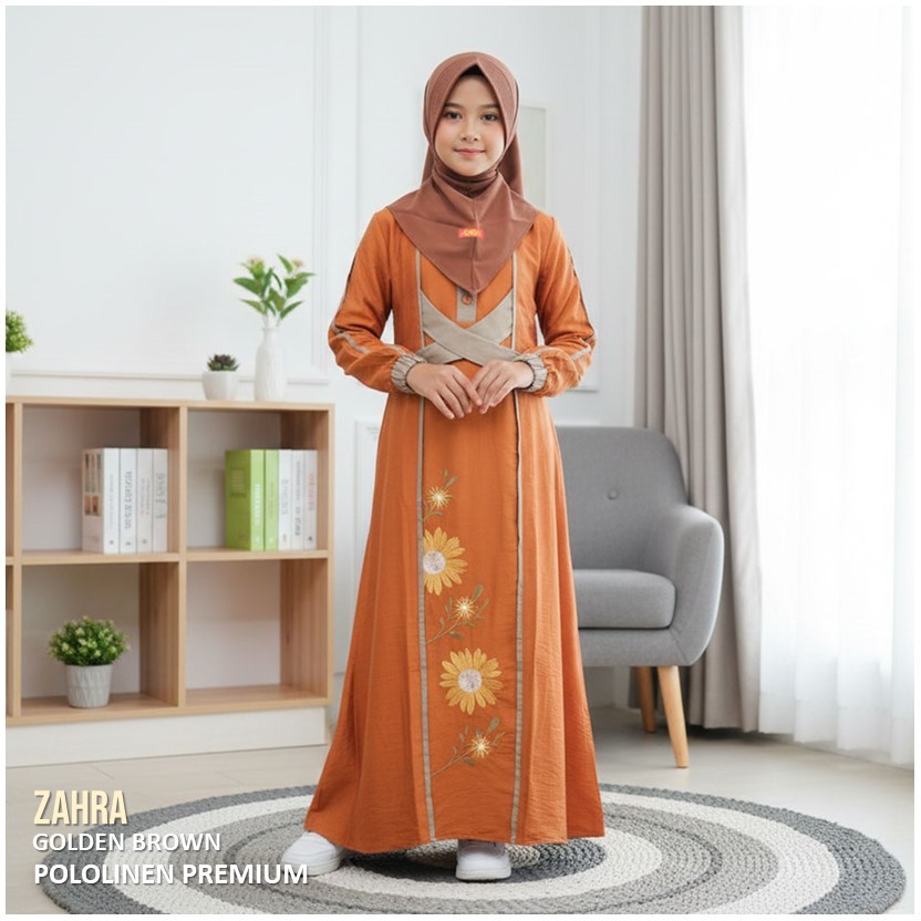 ABR Collections Zahra Dress - Gamis Anak Perempuan - Gamis Murah - Nyaman & Stylish - Trend Muslim