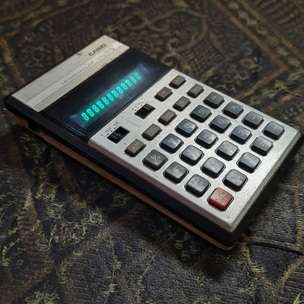 CASIO H-3 Vintage 1980 Electronic Calculator bekas fungsi normal