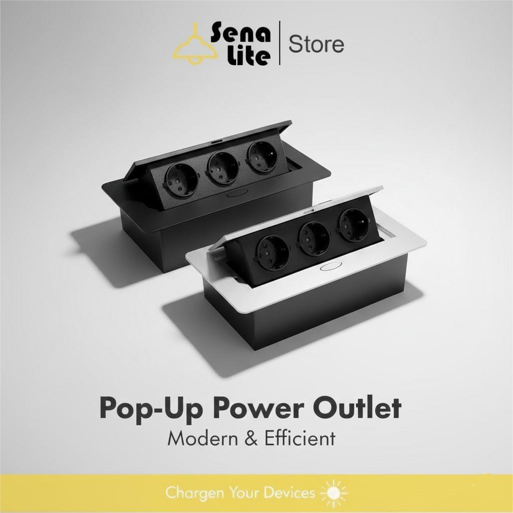 Stop Kontak Tanam Stop Kontak Meja Lantai Model Pop-Up