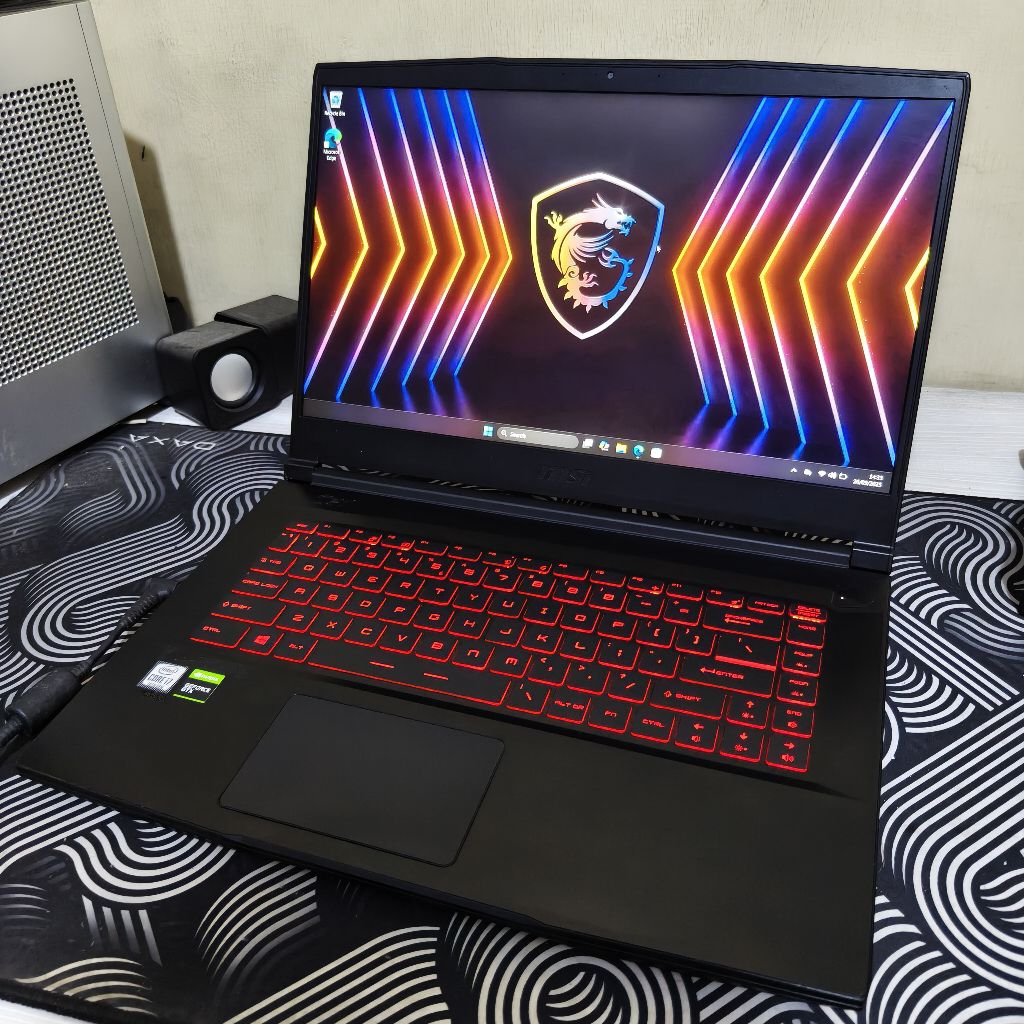 MSI Thin 15 Intel i7-10750H GTX1650Ti 8GB 512gb Laptop Gaming MSI
