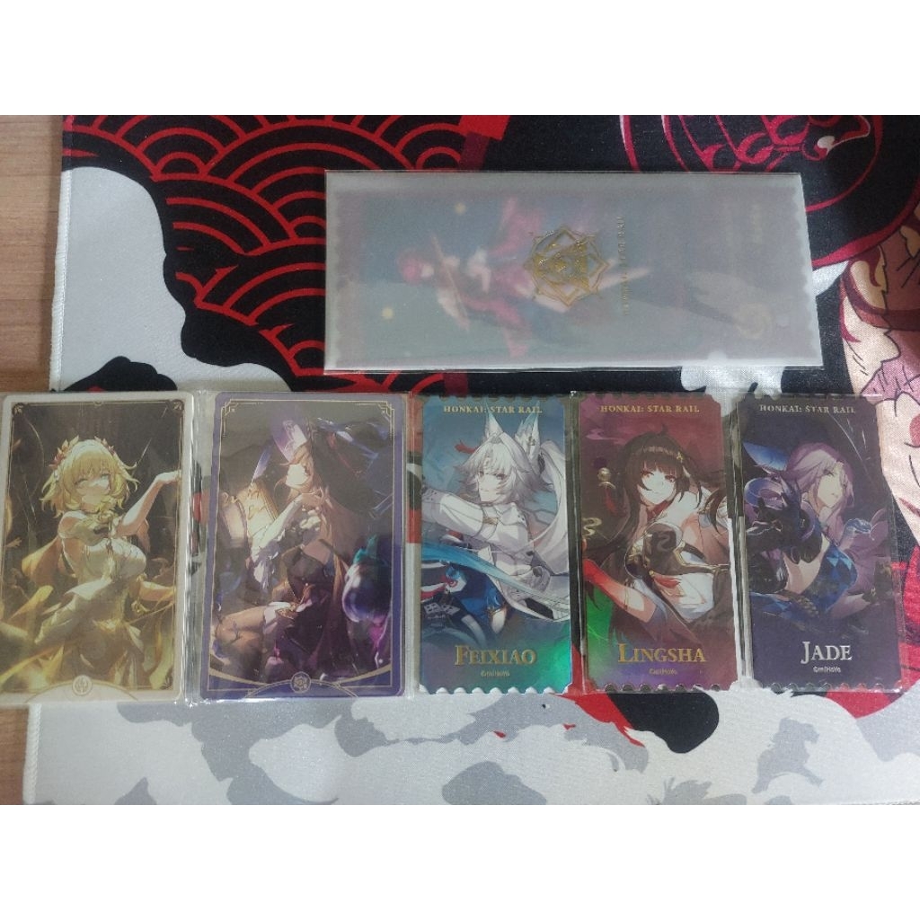 OFFICIAL READY STOCK Honkai Star Rail HSR Badges Card Tiket Aglea&The Herta Feixao Lingsha Jade Kafk