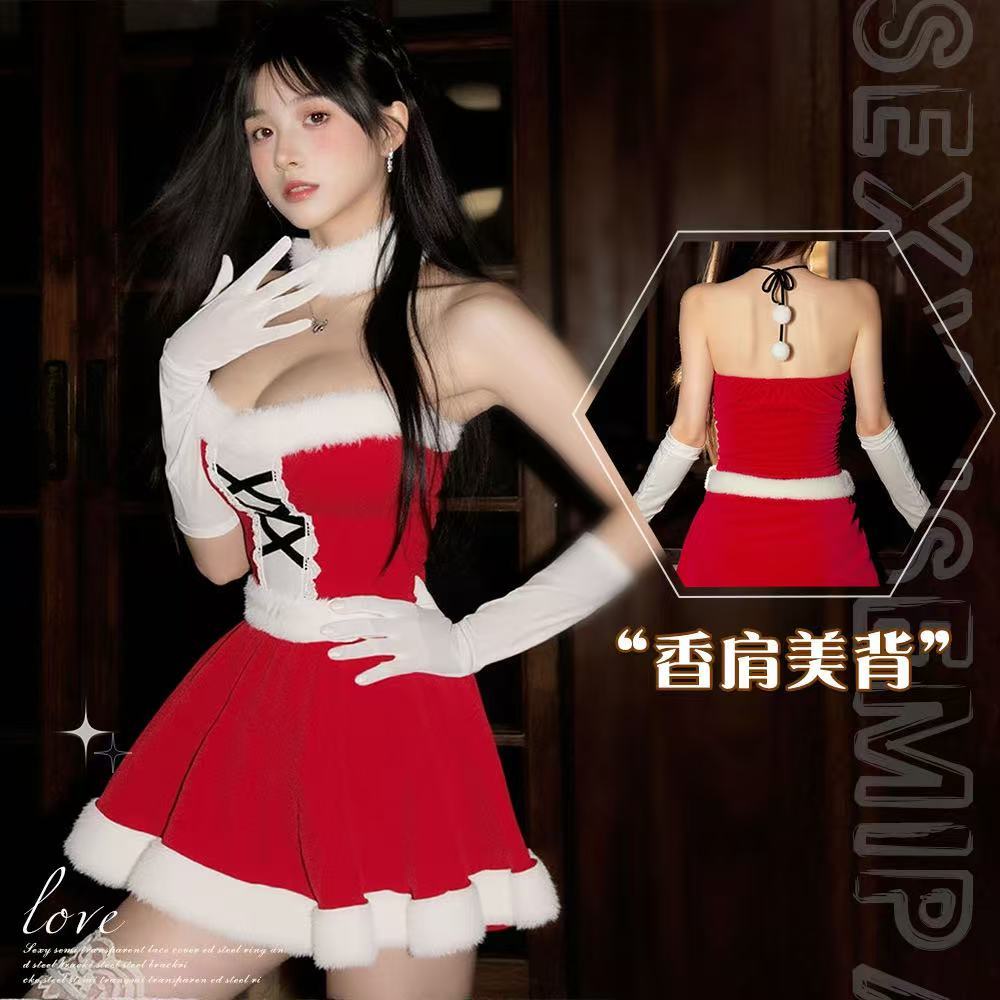 New Christmas outfit cute plush sexy passionate slim fit women's uniform set