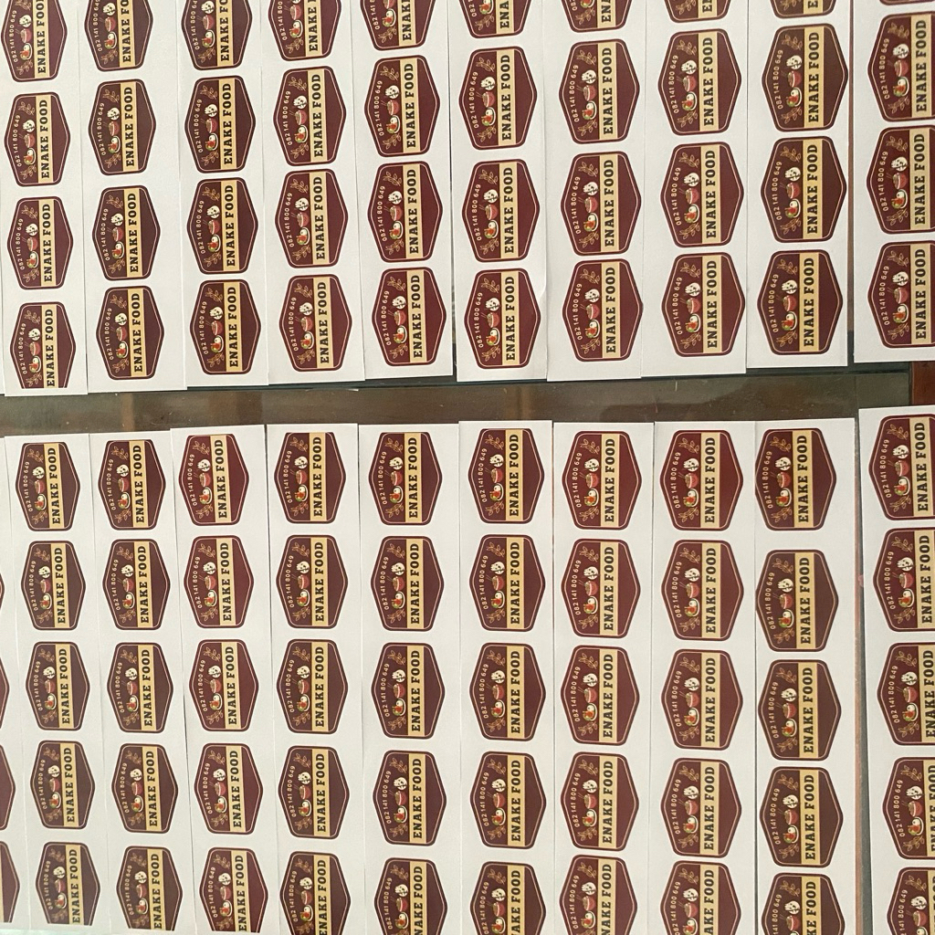 cetak sticker transparan