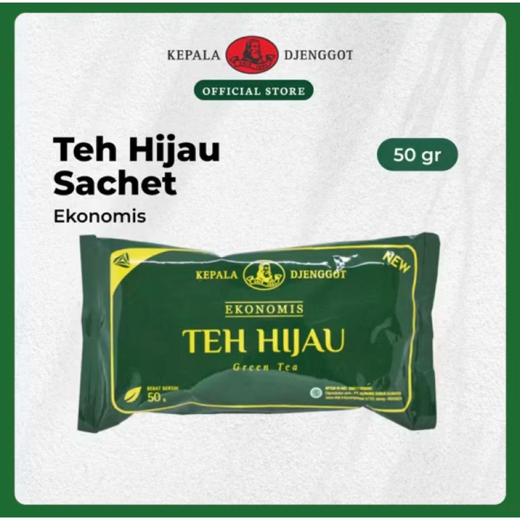 KEPALA DJENGGOT TEH HIJAU SACHET 50GR