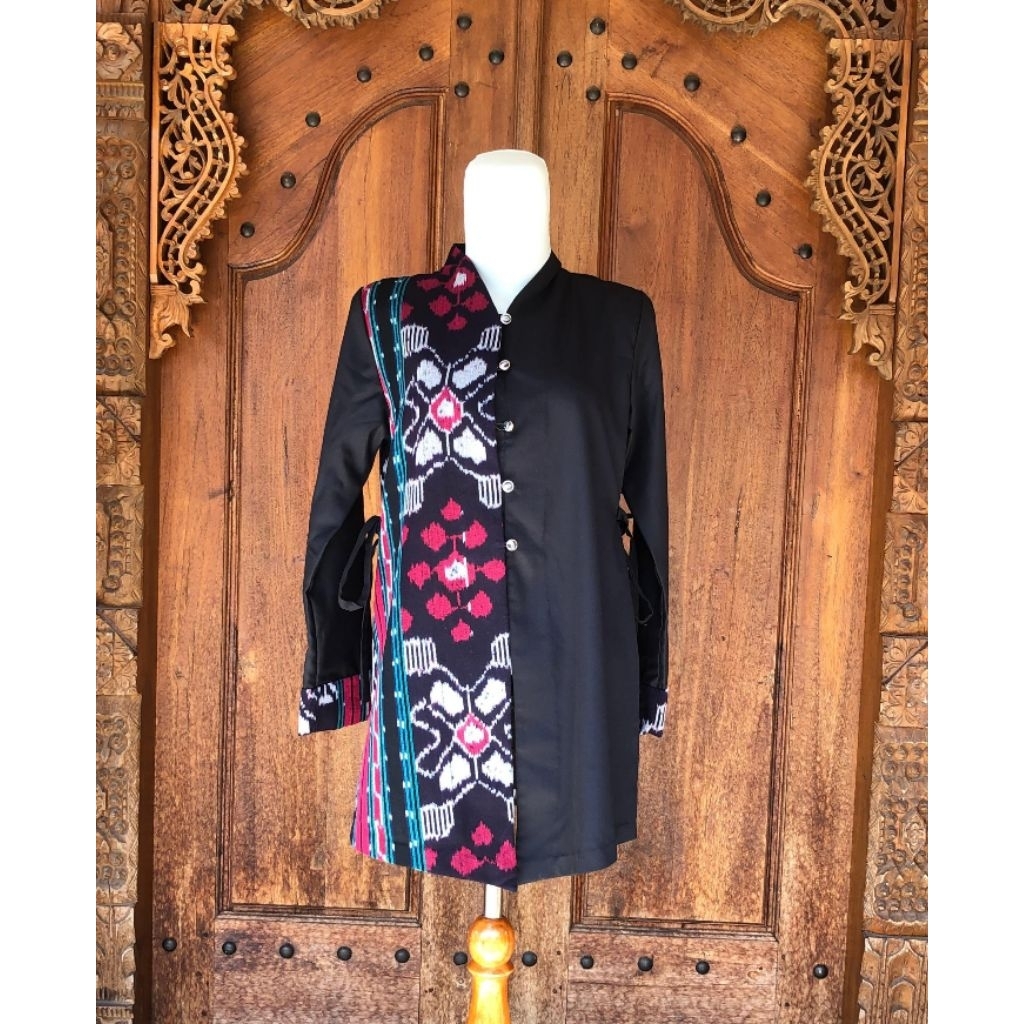 Atasan Tunik Tenun/Kebaya Modern tali pinggang
