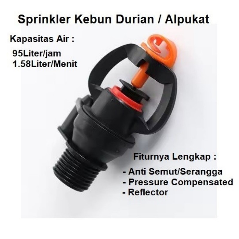 3 4 Inch Sprinkler Pressure Compensated Sprinkler Air Sprinkler Pertanian 360 Derajat Sprinkler