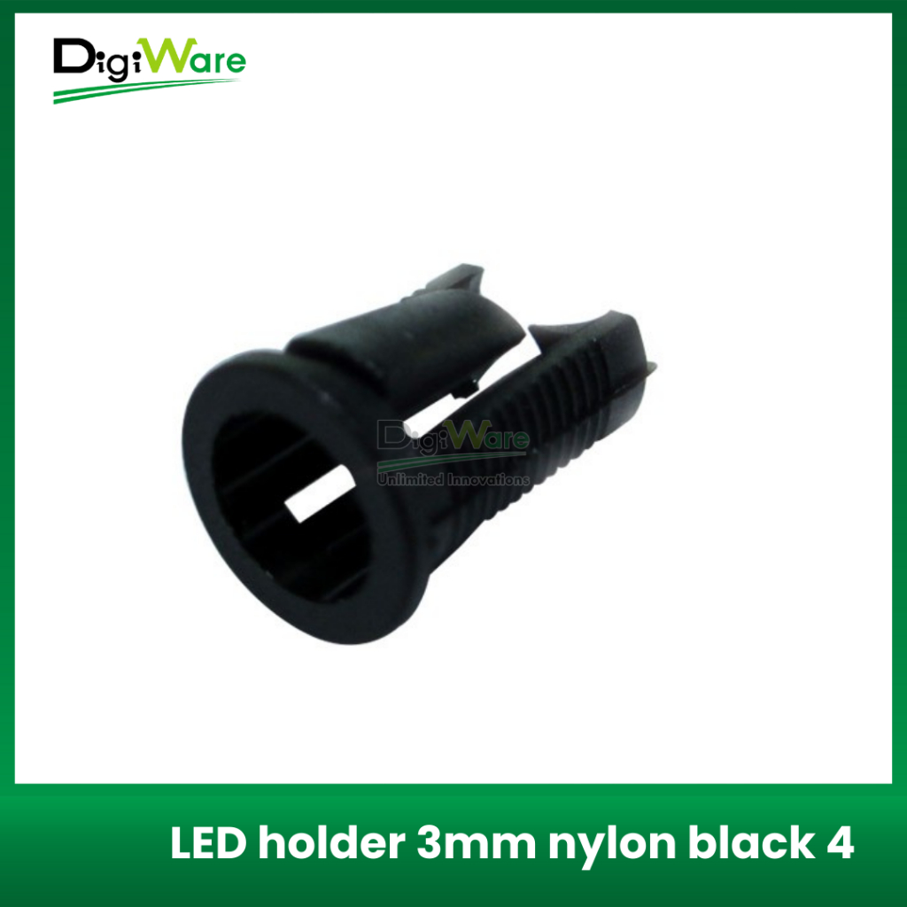 LED holder 5mm nylon black 8