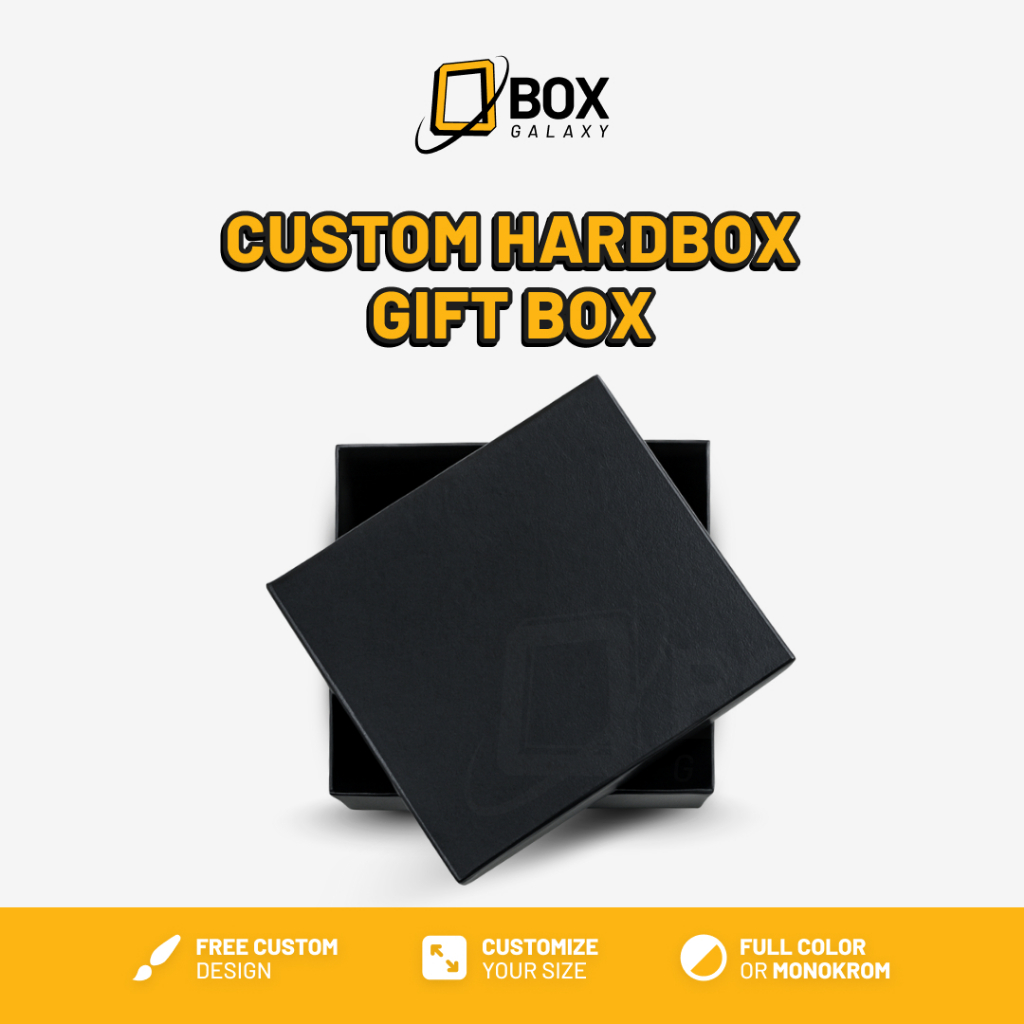 Hard Box Custom Satuan Gift Box  - Box Kado Custom Hitam Ulang Tahun Kotak Kado Box Hampers