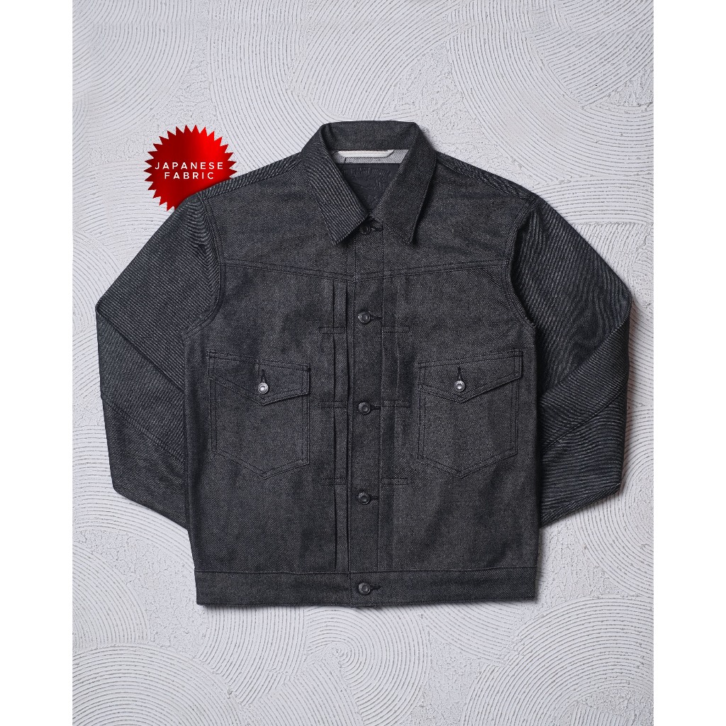 WINGMAN DENIM - GACHIRIN BLACK 12.5oz | TYPE II JACKET