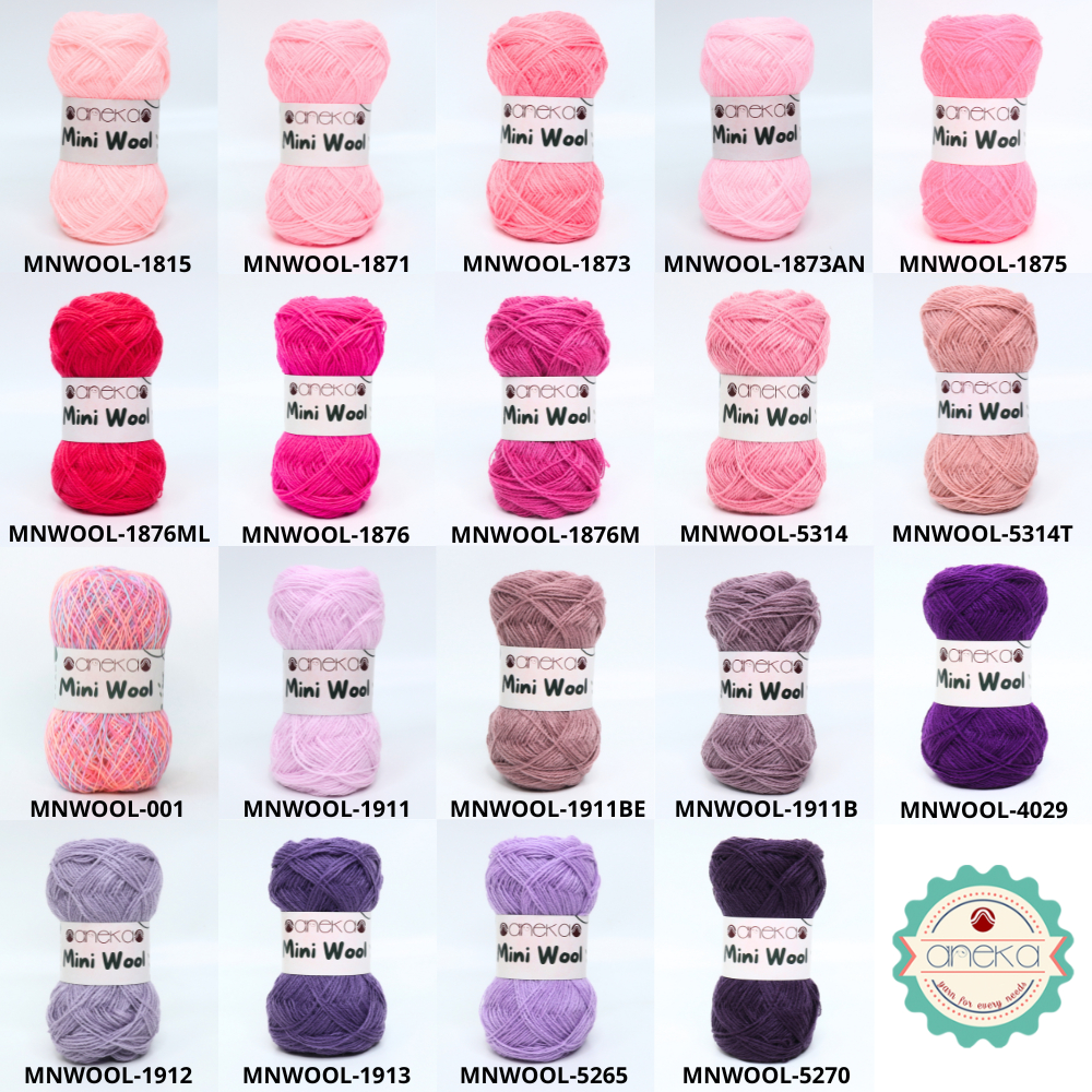 Benang Rajut Mini Wool Acrylic 20 Gram - Siet Yarn untuk Amigurumi Bros Souvenir