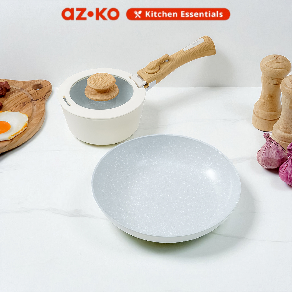 AZKO Kris Valerie Set Wajan Penggorengan & Panci Saucepan Detachable Cookware Set Wajan Saucepan Per
