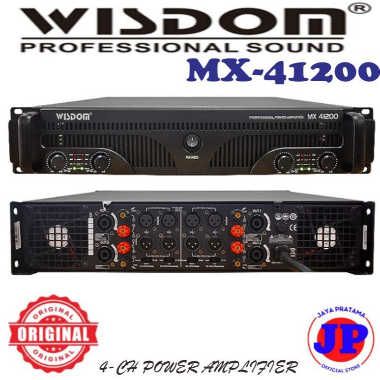 Wisdom MX-41200 4-Channel Power Amplier Wisdom MX41200 Kelas TD
