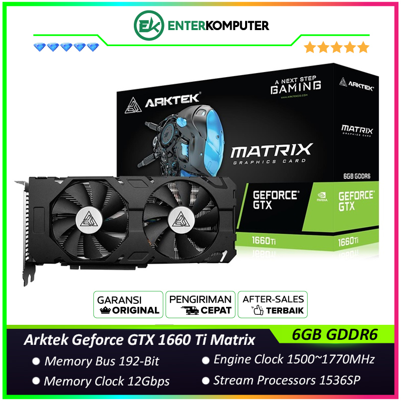 Arktek Geforce GTX 1660 Ti 6GB GDDR6 Matrix