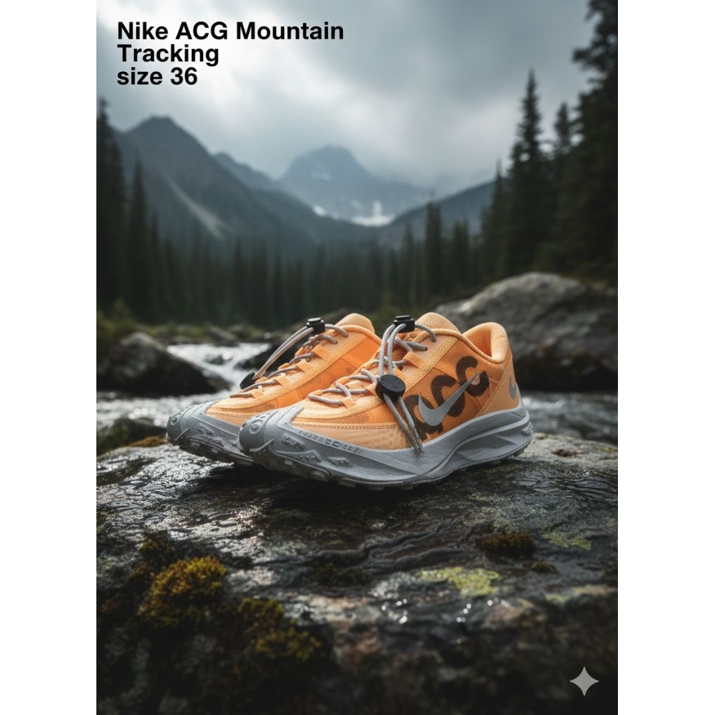 Nike ACG Mountain Fly 2 Low warna "Laser Orange". 