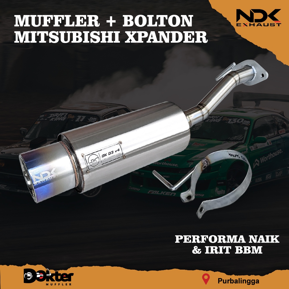 KNALPOT RACING MOBIL MITSUBISHI XPANDER BASS ADEM MUFFLER BOLTON NDK EXHAUST