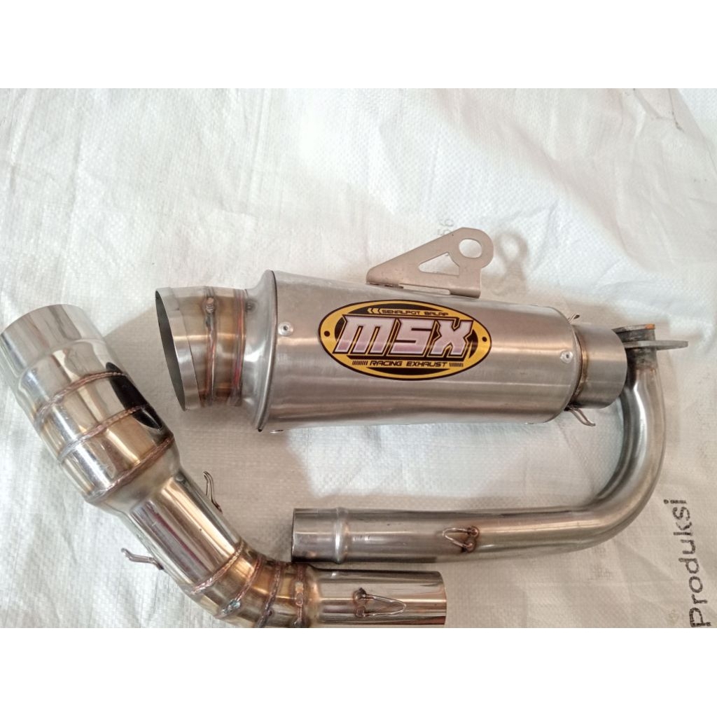 Knalpot original msx panjang 19cm jrm inlet 50 dos buat mio beat vario nmax aerox lexi dll