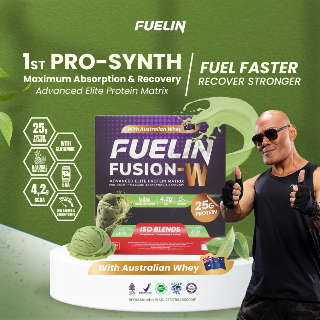 FUELIN OFFICIAL SURABAYA - Fusion W ISO BLENDS (Whey Protein & Isolate) Susu Protein Matcha 1 Box