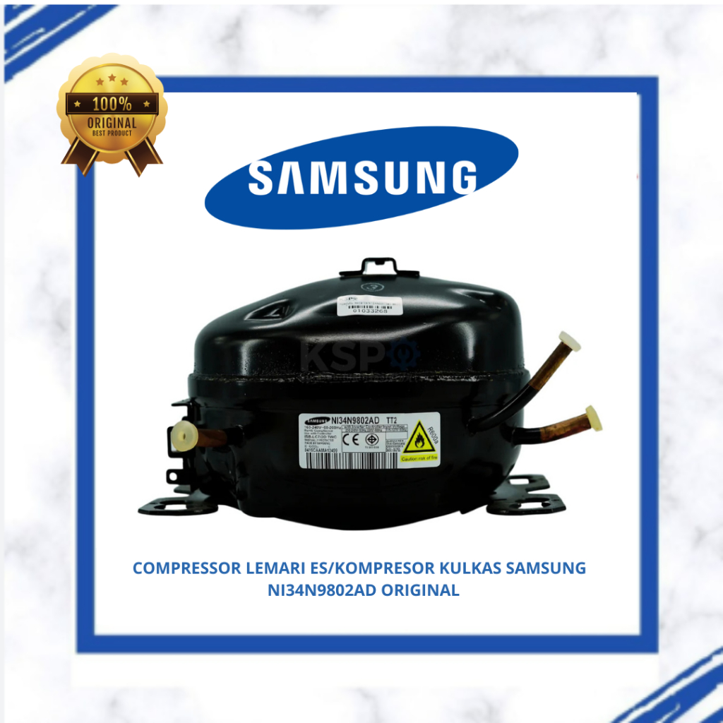 KOMPRESOR LEMARI ES / KULKAS SAMSUNG NI34N9802AD ORIGINAL RB30N4050B1 ,RT19M300BGS , RT20FARWDSA , R