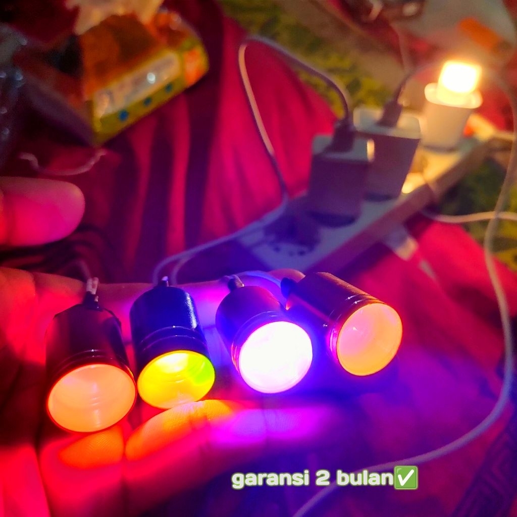 Lampu led sound miniatur(lighting mini)udah lengkap usb 1 set isi 4 lampu
