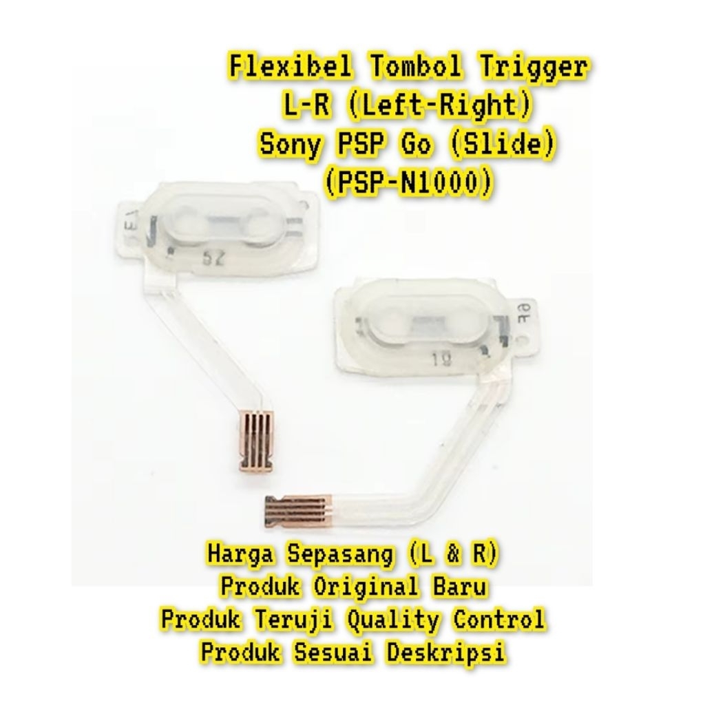 Flexibel Tombol Trigger L-R Console Sony PSP Go Slide PSP-N1000 (Original Baru)