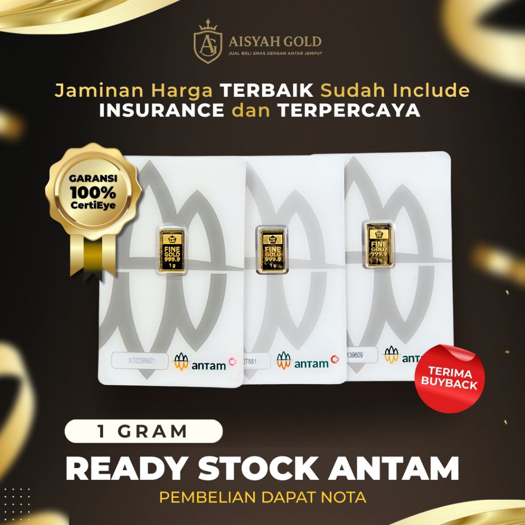 Logam Mulia ANTAM 1 Gram — Sertifikat Asli
