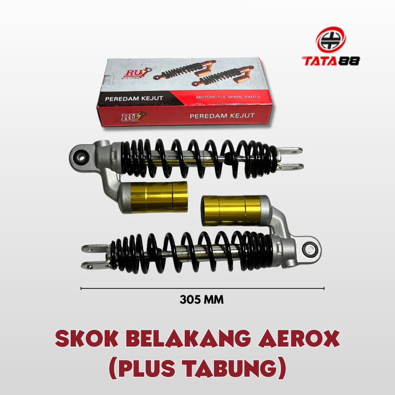 SKOK BELAKANG + TABUNG AEROX RUI - SHOCKBREAKER SHOCK BELAKANG TABUNG AEROX SEPASANG
