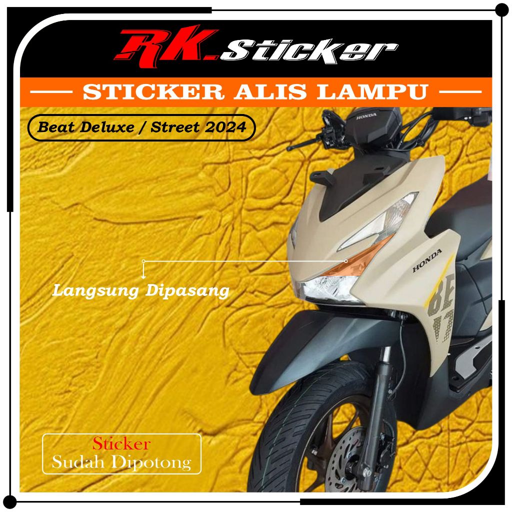 Stiker Alis Lampu Beat 2024 | Stiker Lampu Alis Beat 2024 Terbaru Tinggal Pasang RK. 01